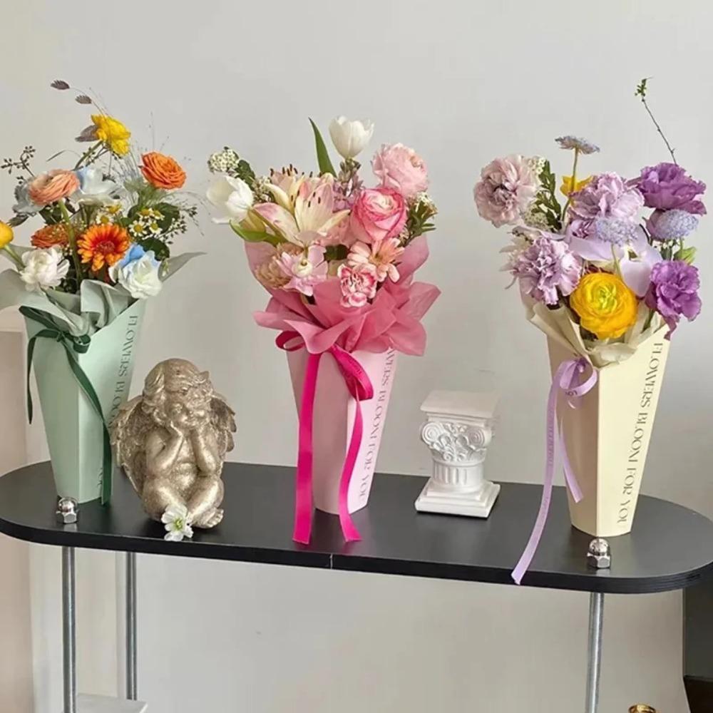 DIY Flower Packaging Box Paper Rose Flower Bouquet Wrapping Bag Valentine's Day Gift