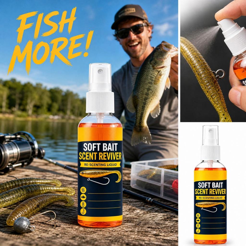 Fishing Scent Spray for Soft Plastic - Scent Rejuvenator to and Replenish