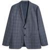 K-Boxing Men's Wool Blend Plaid Blazer
