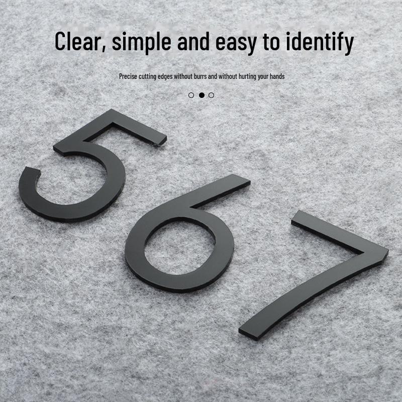 Матовая бронза золото 3D акриловые буквы номер дома настенные наклейки