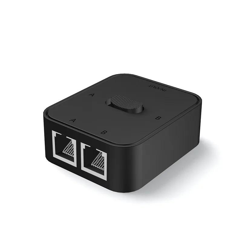 2-портовый гигабитный сетевой коммутатор 1000 Мбит/с RJ45, сетевой разветвитель, селектор удлинителя кабеля, бесплатный 2-сторонний разъем адаптера