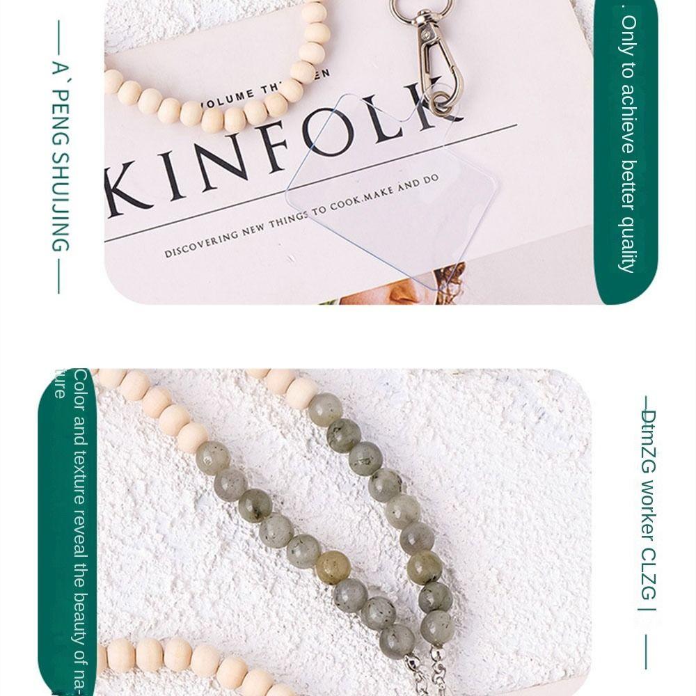 Portable Natural Crystal Phone Chain Pendant Chain Mobile Phone Case Beaded