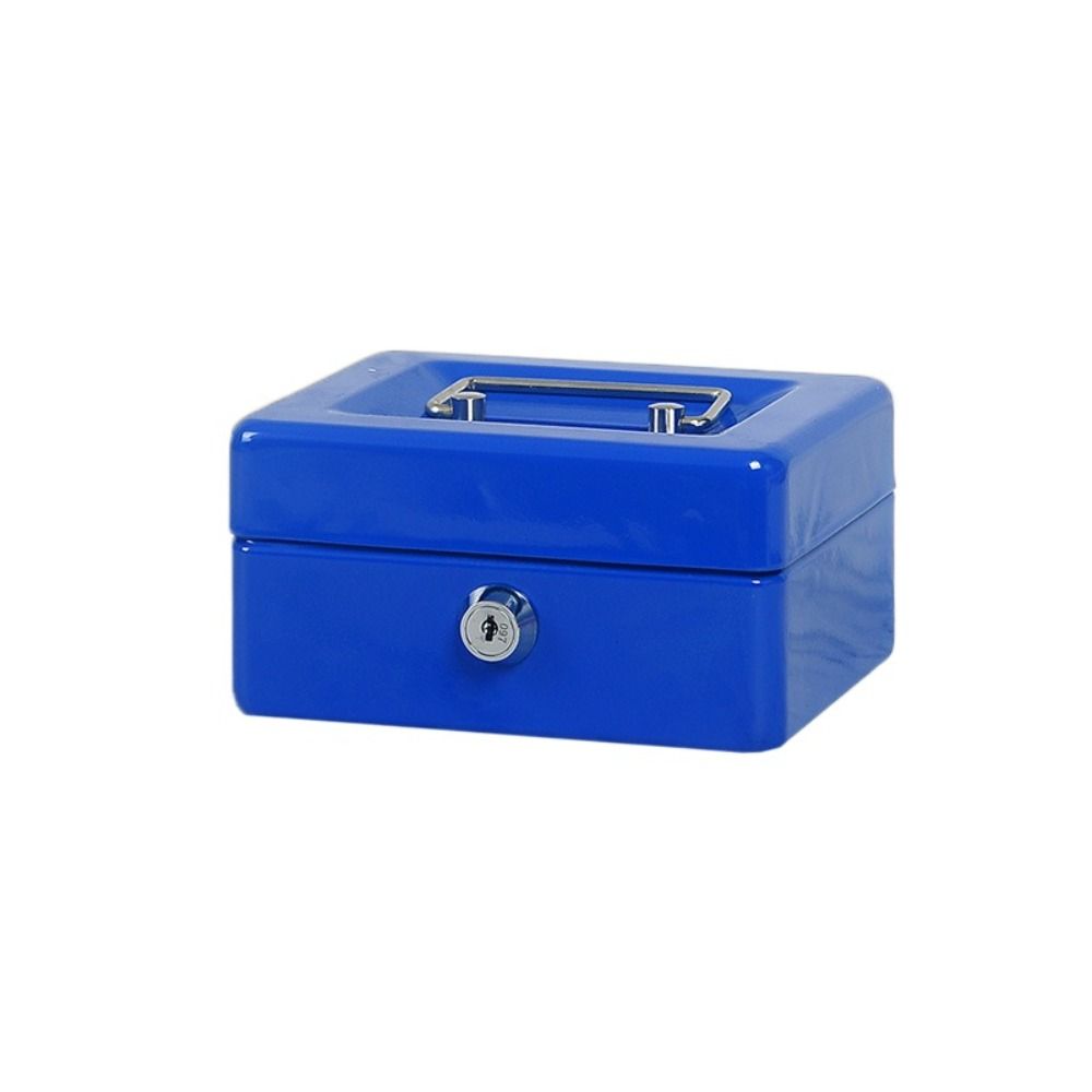 Двойной металлический ящик для денег, надежный замок, ящик для хранения, прочный органайзер для экономии денег, для малого бизнеса