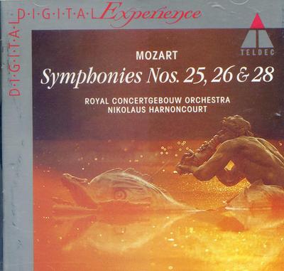 CD МОЦАРТ, ХАРНОНКУР; CGB - Симфонии 25, 26 и 28  4509911892 Teldec 1993 Германия Классическая Б/У