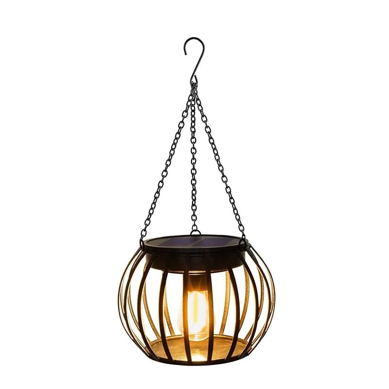 Модернизированные уличные солнечные лампы для двора, сада, коридора, теплый свет, металлические подвесные светильники, управление светом, декоративное освещение, горячее предложение