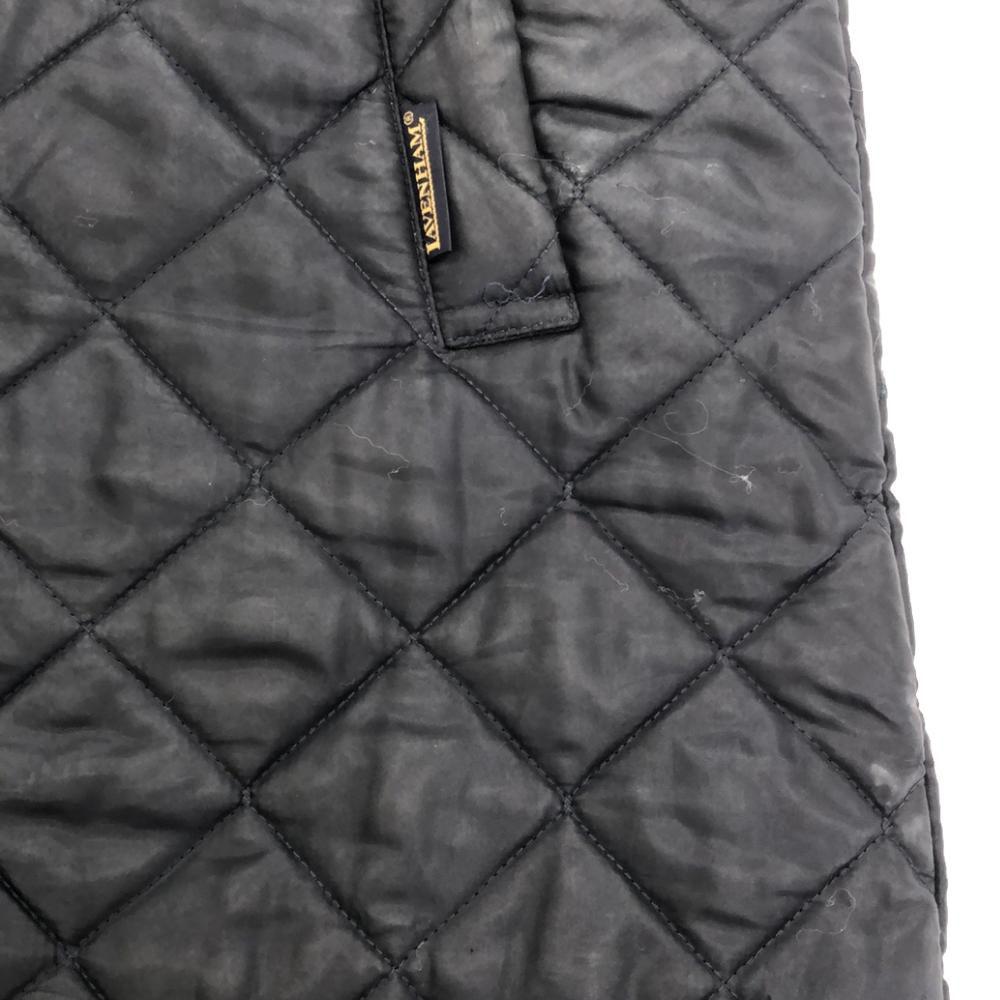 LAVENHAM Corduroy collar Quilted jacket 10 Navy system Women Used