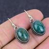 Зеленый Апатит Драгоценный камень Ручной работы 925 Стерлинговое серебро Ювелирное изделие Серьга 1,38" r4e73