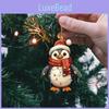 Рождественский пингвин акриловое украшение для автомобильного зеркала с мультяшным стилем для декора салона автомобиля