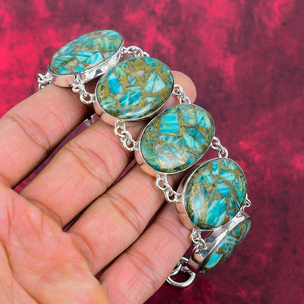 Медные ювелирные изделия из амазонита, браслет из амазонита, ювелирные изделия из стерлингового серебра 925 пробы, браслет из драгоценных камней, серебряные украшения ручной работы для любви