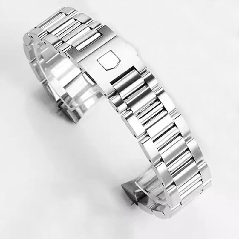 Прочный браслет из нержавеющей стали для часов Tag Heuer серии Calera, аксессуары для часов, стальной ремешок 22 мм