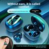 New Bone Conduction Bluetooth Earphones Mini Beautiful Mirror Digital Display Ear Clip Wireless Earphones