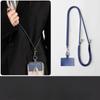 Comfortable Secure Phone Lanyard Anti-Drop Crossbody Neck Strap with Card Holder Solid Color Phone Case Strap for Travel Work