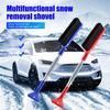 Deicing Wiper Brush with Anti-Fatigue Foam Handles Double-Headed Design Adjustable Length Snow Brush