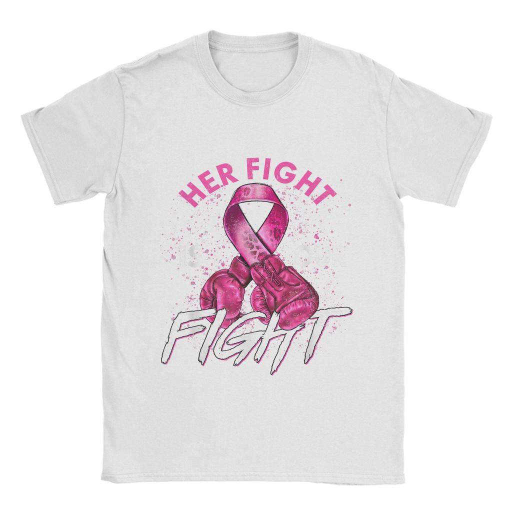 Vintage Fight Is Our Fight Breast Cancers  T-Shirt Men O Neck Cotton T Shirts  Short Sleeve Tees Plus Size Clothing