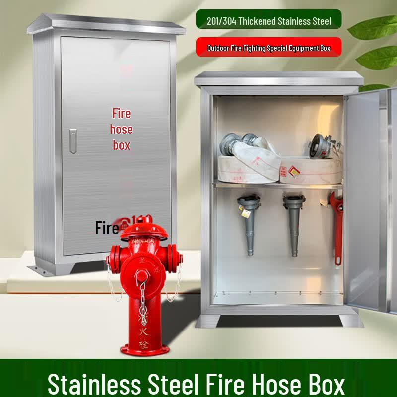 Juyou Floor-Standing Stainless Steel Fire Hydrant Hose Box