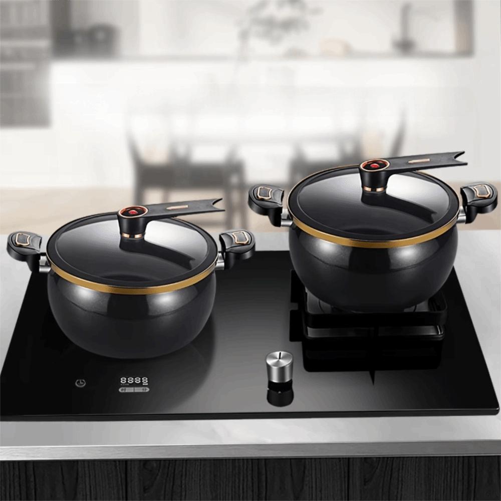 7-литровый пухлый кастрюля с микродавлением, антипригарная суповая кастрюля, практичная кастрюля для тушения, индукционная плита