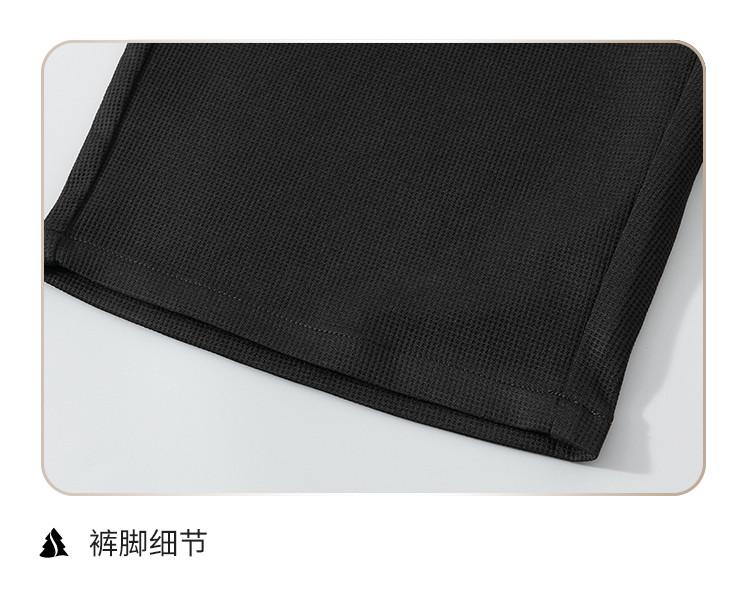 Summer new breathable business micro elastic elastic waist shorts with waffle texture, sports pants, men's casual pants