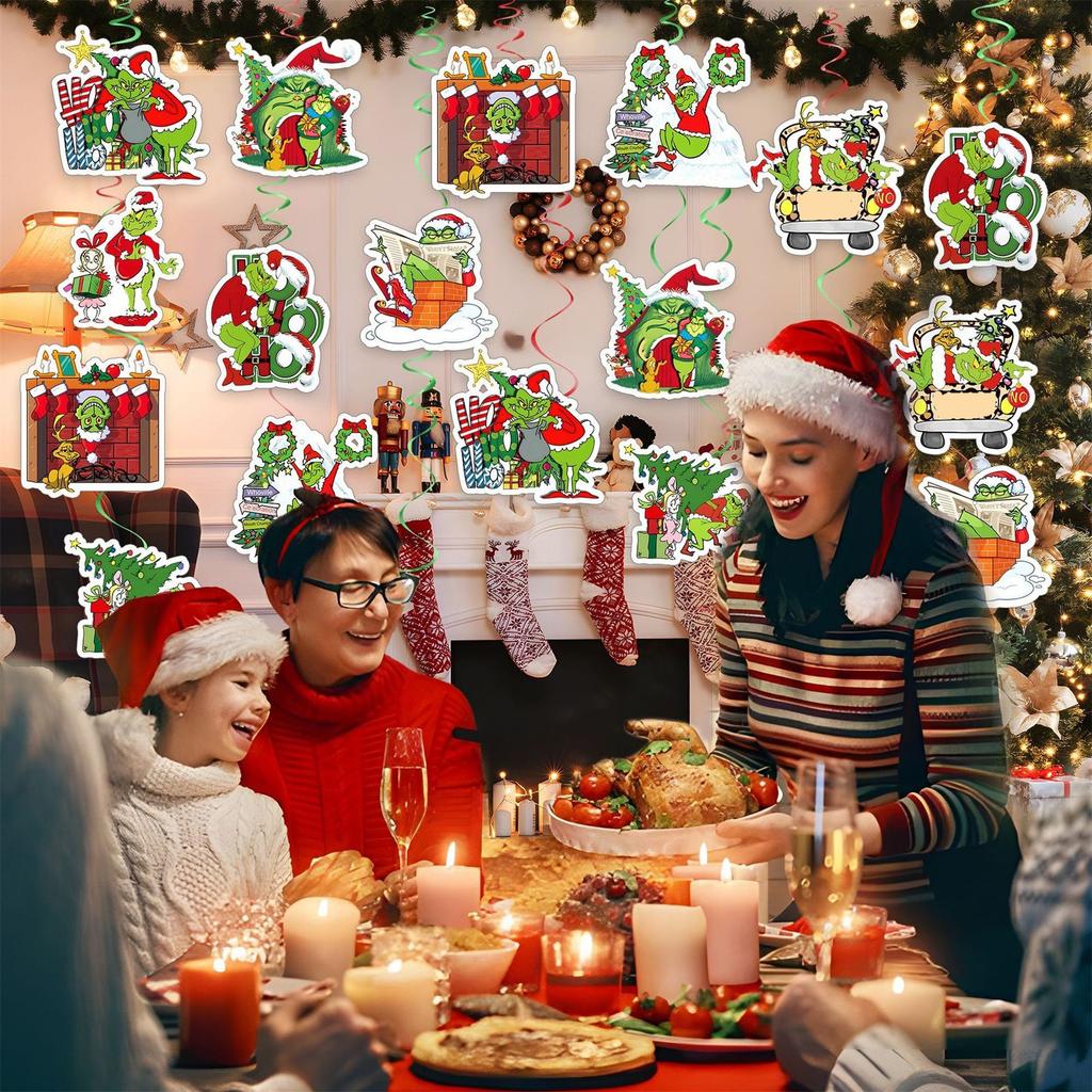 28PCS Christmas Decorations Welcome To The Christmas Decorations Party Supplies Christmas Party Decorations