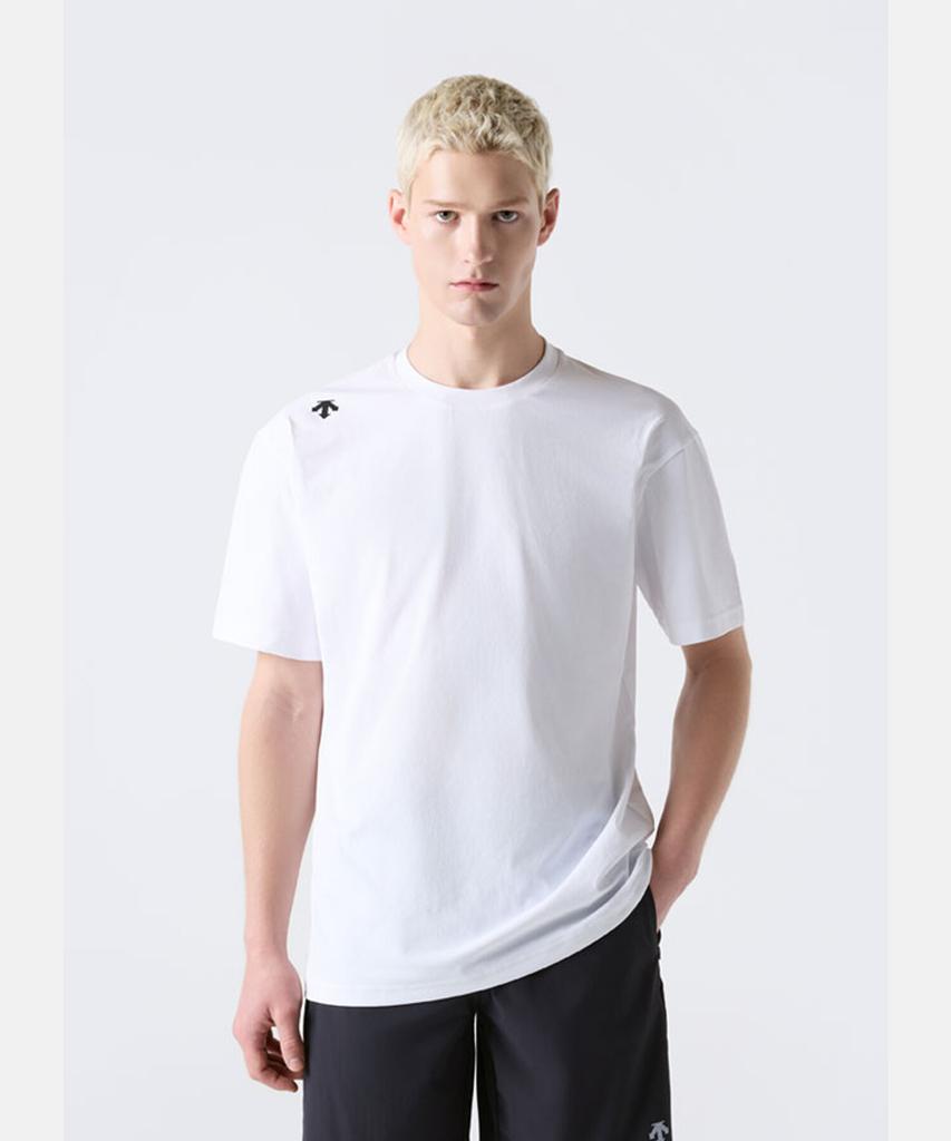 DESCENTE Men'S White Graphic Oversized Short Sleeve T-Shirt White Sr321Tts74