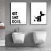 Funny Dog Elephant Toilet Posters Prints Modern Decorative Paitings Canvas Wall Art Pictures WC Bathroom Decoration Accessories
