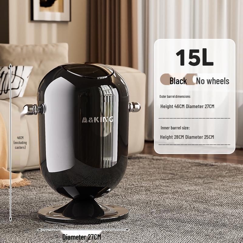 2026 Flip-Top Double Bin Trash Can with Wheels, Lid, for Home, Living Room, Bedroom & Bathroom.