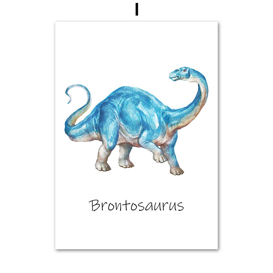 Динозавр Юрского периода Диплодок T Rex Обучающие настенные художественные картины на холсте Плакаты на скандинавскую тему и принты настенные панно Декор детской комнаты