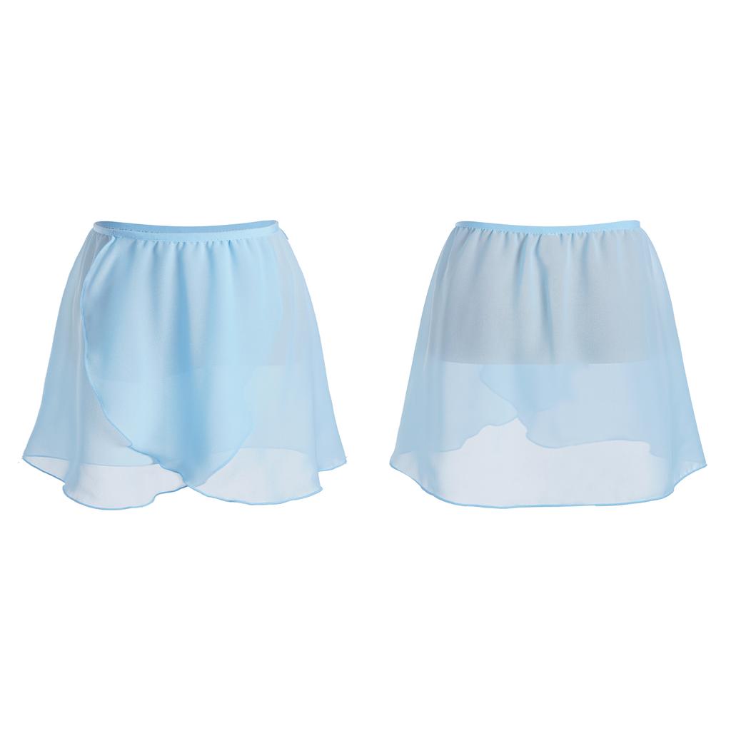 Girls Ballet Skirts Dance Chiffon Wrap Skirt Kids Dance Gymnastic Costume