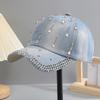 Шляпа Женская Мода Универсальная Кепка с Бабочкой из Страз Весна и Лето Солнцезащитная Шляпа от Солнца Женская Бриллиантовая Бейсболка