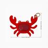 Stylish Pu Leather Summer Beach Style Keychain Sea Animal Bag Charm Lobster Crab Bag Accessory