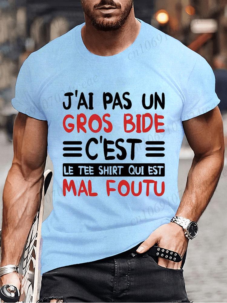 I Don't Have A Big Paunch Men T Shirt Funny French Humor Gift Y2k T-shirt Summer Casual Unisex Tee Fashion Summer Tee Shirt Tops