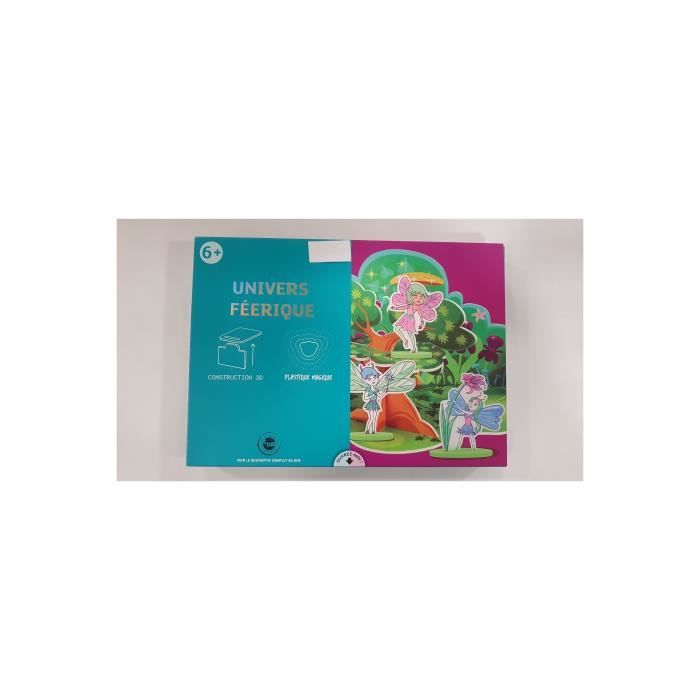 Activités créatives - BABALI - Univers féerique 3D - 7 pièces à monter - 3 fées à colorier - 12 feutres