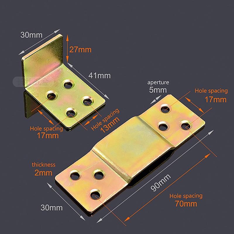 1Set Bed Hinges Bed Plug-In Hardware Pendant Fastener Hinge Latch Fittings Furniture Connector Bed Beam Support Frame Fixings