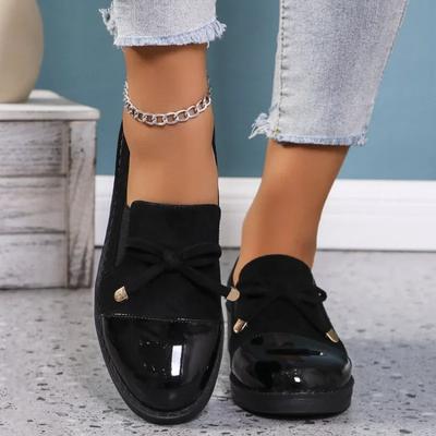 2024 Женская Весна Новая Простая Однотонная ПУ Водонепроницаемая Женская Обувь Уличная Повседневная Модная Женская Обувь Без Застежек Большой Размер