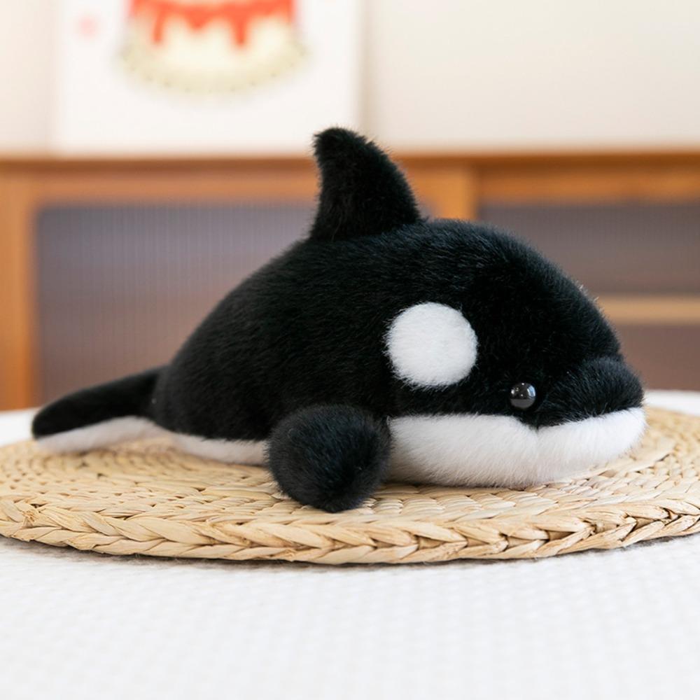 Fluffy Simulation Stuffered Whale Doll Soft Marine Animal Stuffed Doll  Home Decor