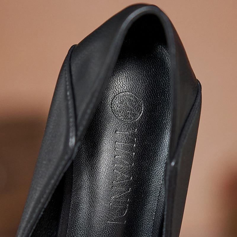 New High Heels for Women Stiletto Pointed Toe Versatile Commuting Professional Work Shoes Single Shoes