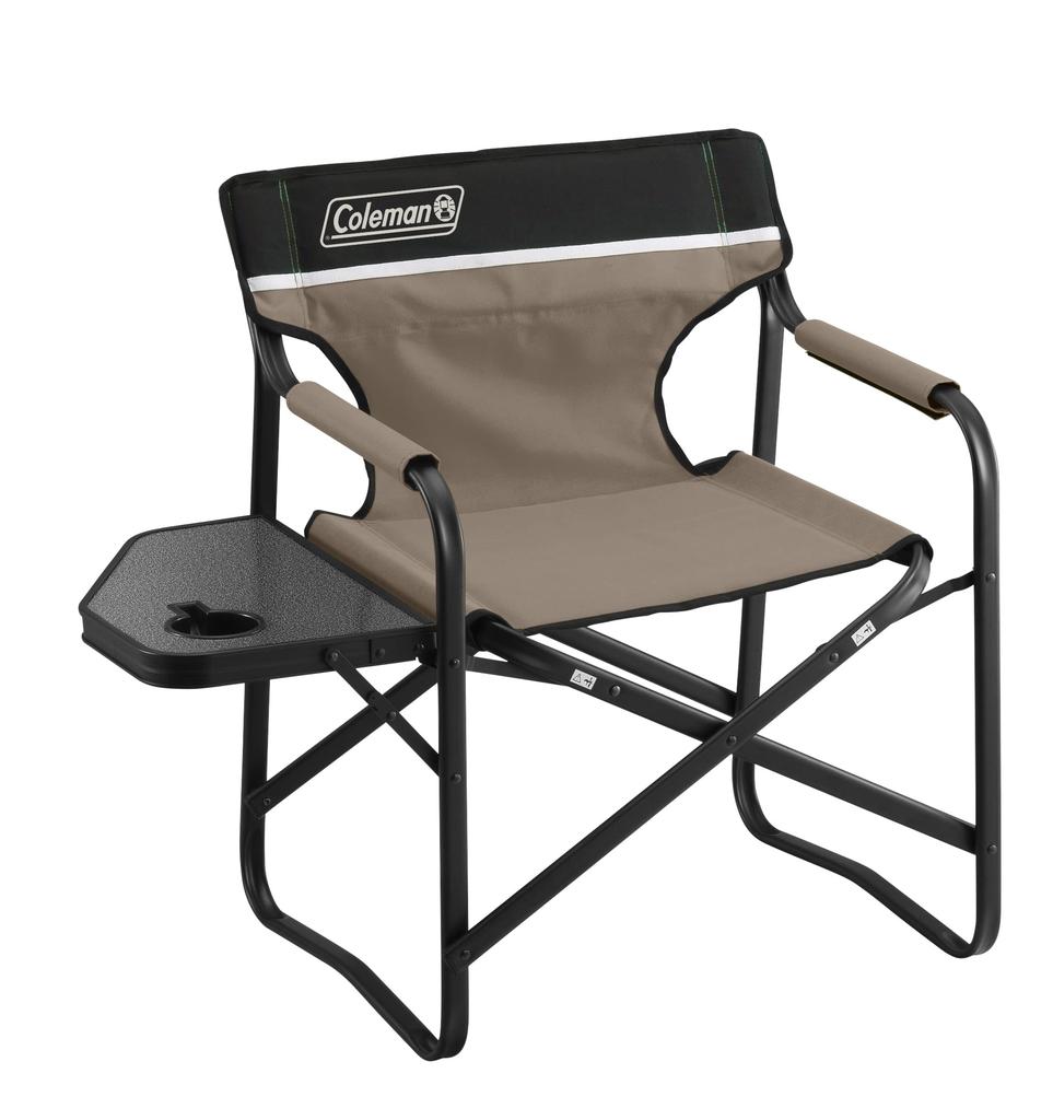 COLEMAN Chair Deck Chair with Side Table Greige Folding 2190860