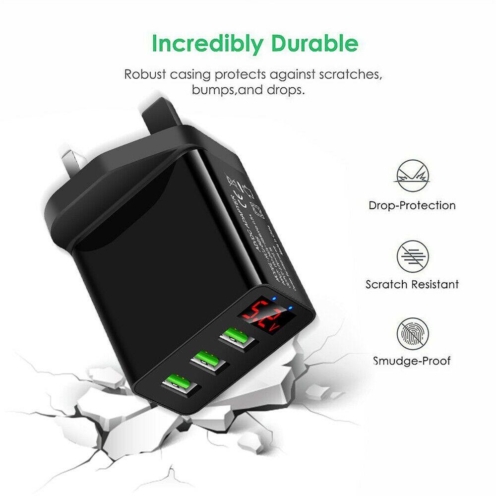 Universal 3 Multi-Ports Fast Quick Charge Adapter USB Transformer Power Supply Charger