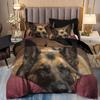 2/3pcs Duvet Cover Set (1 Duvet Cover + 1/2 PillowcaseWithout Core)3D GSD Dog Sleep Printed Bedding Set for Bedroom and Guest