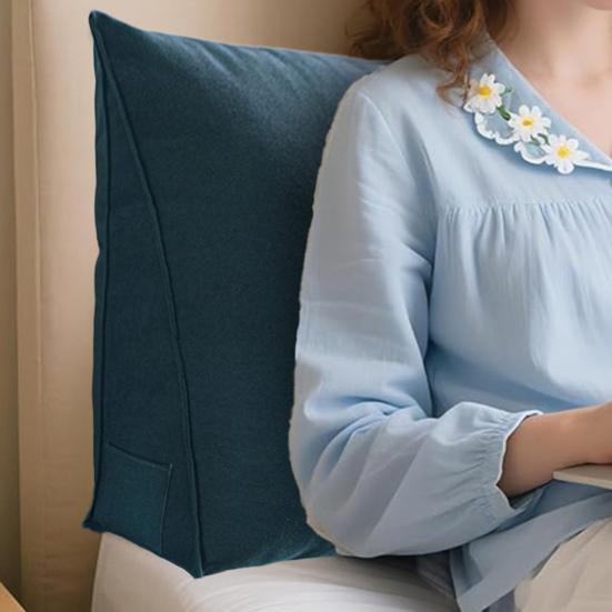 Подушка-клин для изголовья Треугольная подушка для изголовья с боковым карманом Подушка-валик для кровати