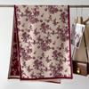 Winter Women's Retro Warm Shawl Elegant Floral Scarf Women Thick Blanket Wrap Tassel Female Long Scarf