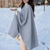 Cashmere Imitation Cloak Shawl Solid Color Windproof Soft Warm Ladies Shawl Jacket Women Autumn Winter Scarf Shawl