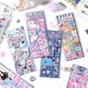 3 шт. Y2K винтажные джинсовые милые блестящие наклейки из материала Blingbling Kawaii Girl Scrapbook Notebook Kpop фотокарта DIY Decor