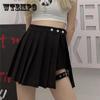 Gothic Pleated Skirt Punk Skirt Dark Series Fake Two-piece Leggings Ring Skirt Pants Irregular