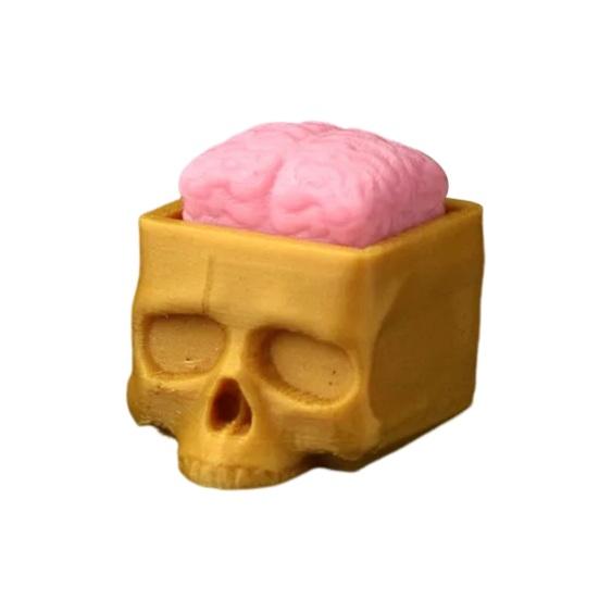 1/5 шт. Хэллоуин Кубическая голова Фигурка Жуткий Мини Череп Тыква Зомби Черный Кот Голова Смола Статуэтка Игрушка Украшение для дома офиса рабочего стола