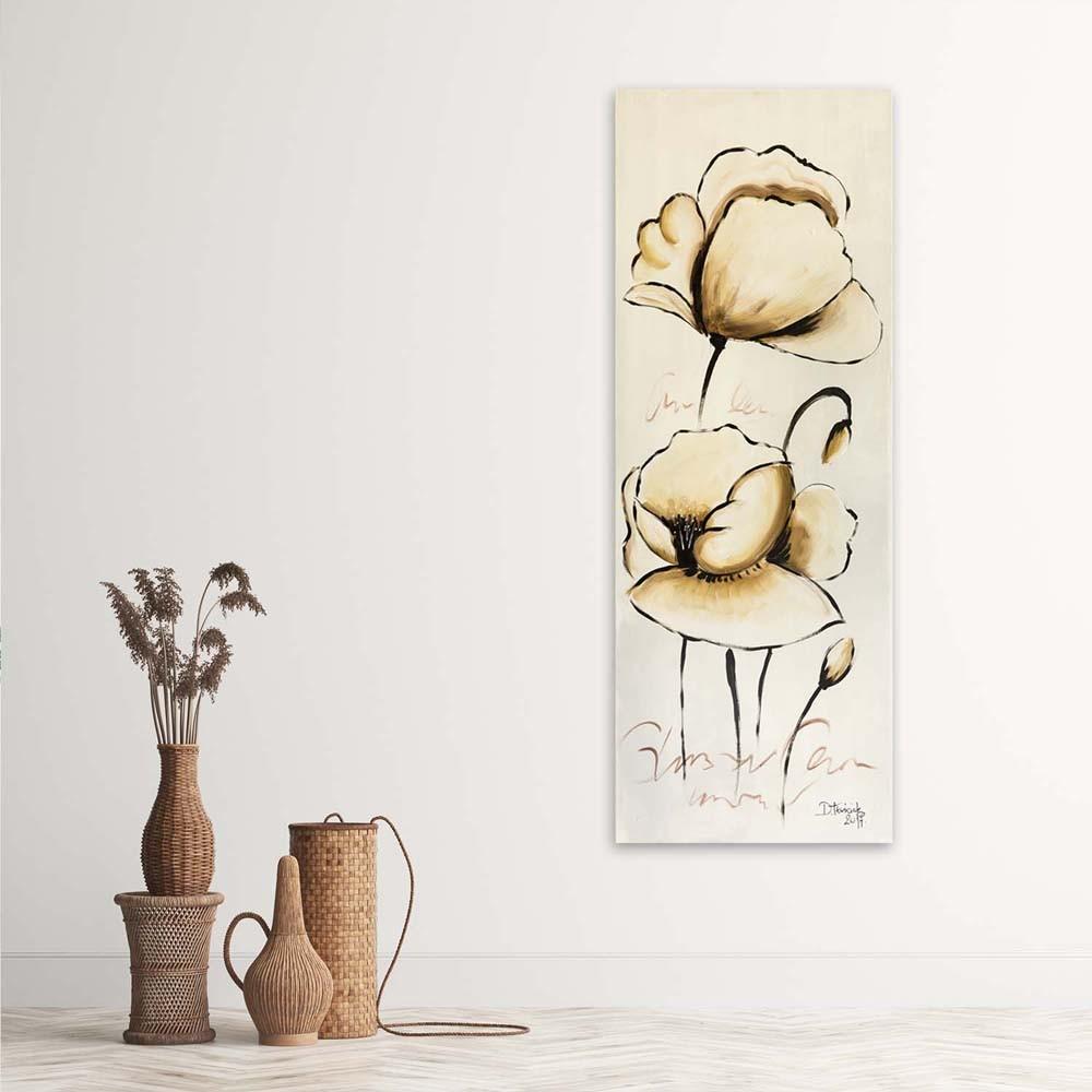 Canvas print, Yellow painted flowers