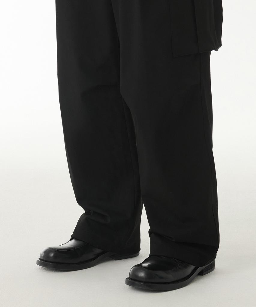 MUSINSA STANDARD Parachute Banding Cargo Slacks [Black]
