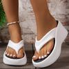 Fashion 2025 New Women Fashion Slippers Soft EVA Summer Platform Shoes Girls Beach Flip Flops Thick Sole Female High Heel Street Sandals