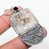 Natural Russian Dendritic, Spinel 925 Sterling Silver Gift Pendant 2.44" I5b52