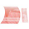 18 21 Inch Wheel Rim Reflective Sticker Tape Red Decals for Sporty Bikes