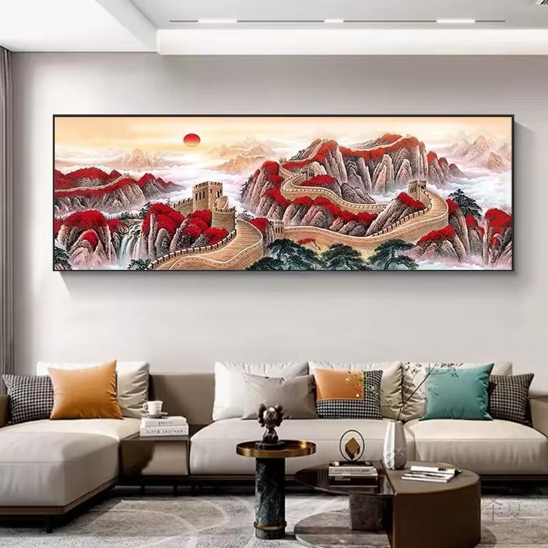 5d Алмазная картина Полная алмазная технология Новая Великая стена Гостиная Алмазная вышивка крестом Пейзаж Удача Мозаика Искусство Сделай Сам